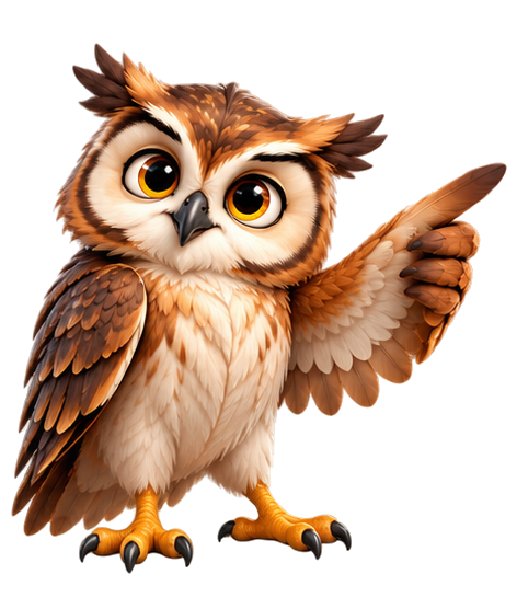 Hoot pointing toward the next steps